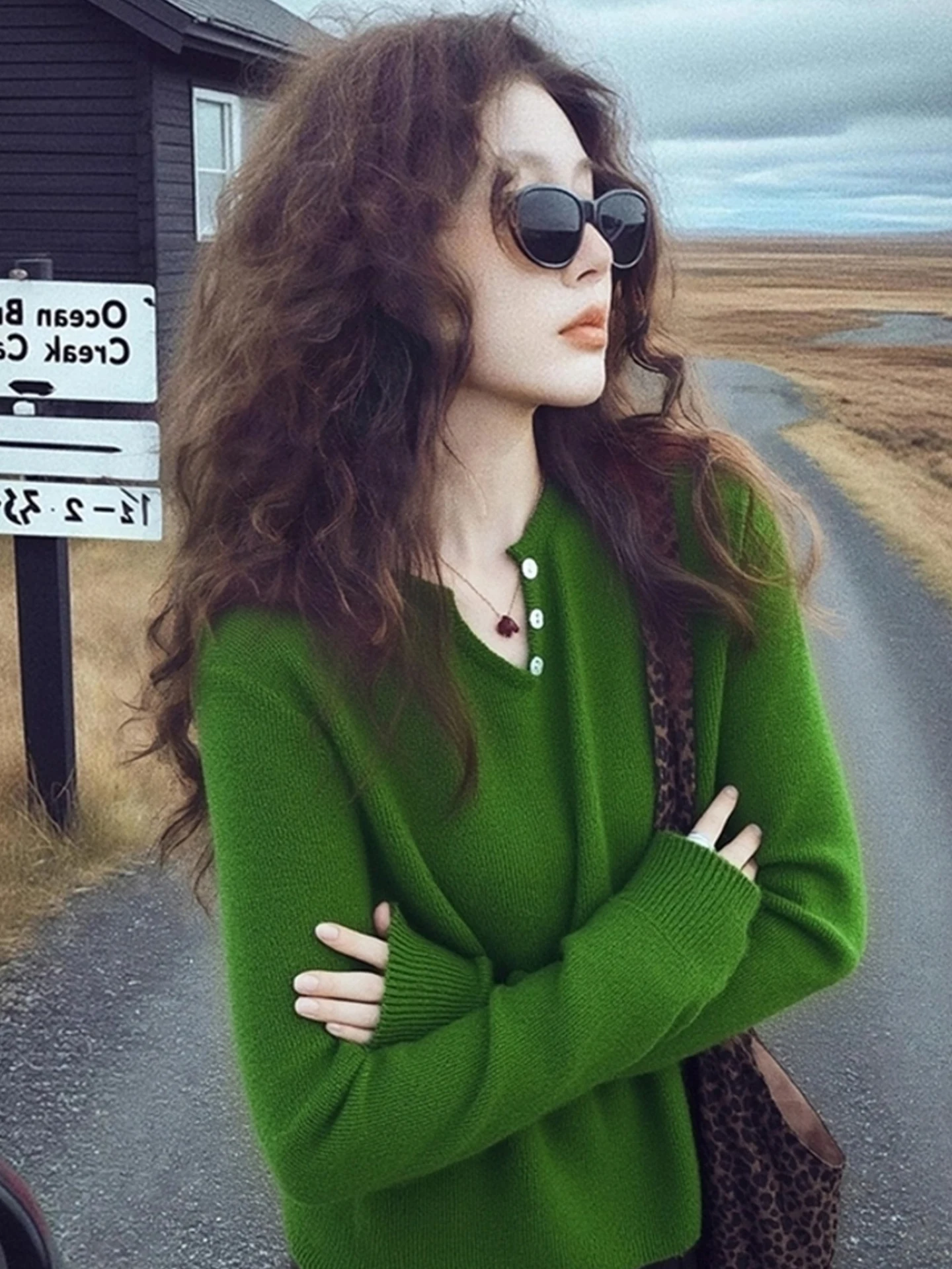 Bequemer langer Sve Camere-Strickpullover in Farbe, lässiger SLE-Winter, faionable Hoodie, weiches Wolloberteil für Damen