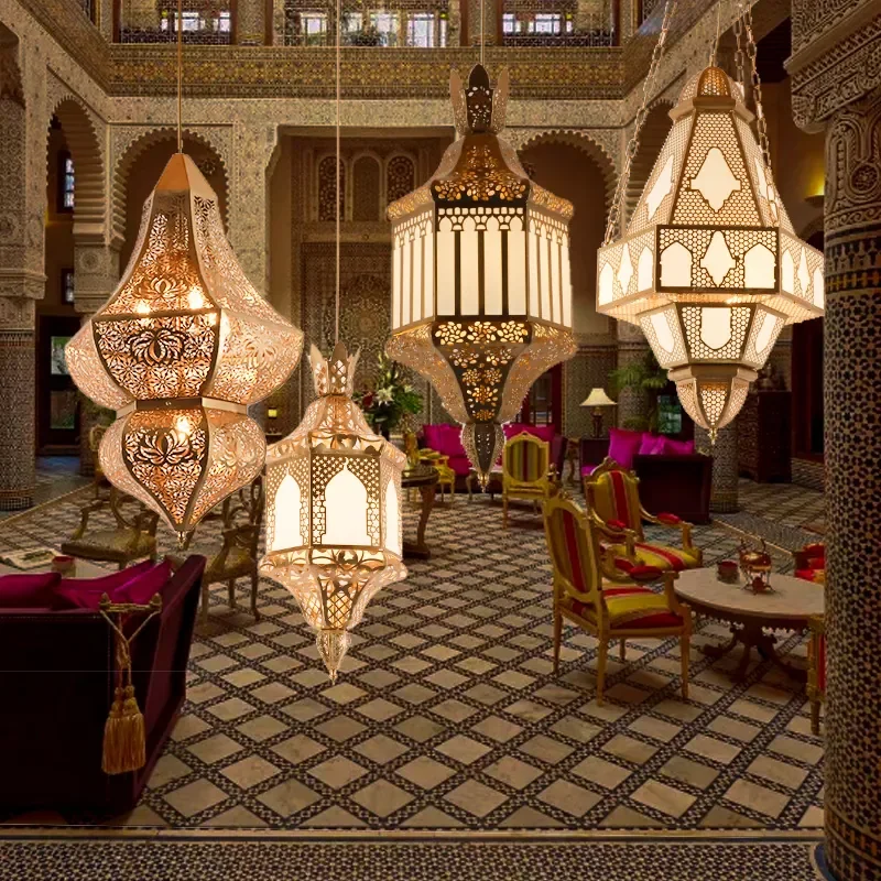 Retro Thai Style Chandelier Lights Restaurant Coffee Shop Decorative Lighting Fixture for Southeast Asia Themed Hanging Lamp