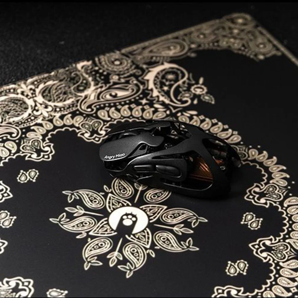 Ancient Flower Pattern Cool Photovoltaic Glass Mouse Pad Tempered Upgrade Smooth FPS Game & Office Specific Pc Laptop Desk Mat