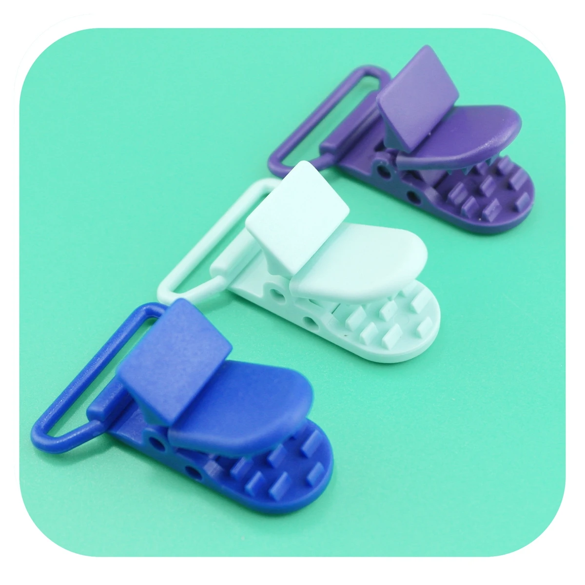 100 قطعة/المجموعة البلاستيك الطفل مشابك مصاصة للرضع حامل الحمالة القفاز بينكي كليب Diy بها بنفسك مهديء هوة الرضع الدمية كليب اكسسوارات #3