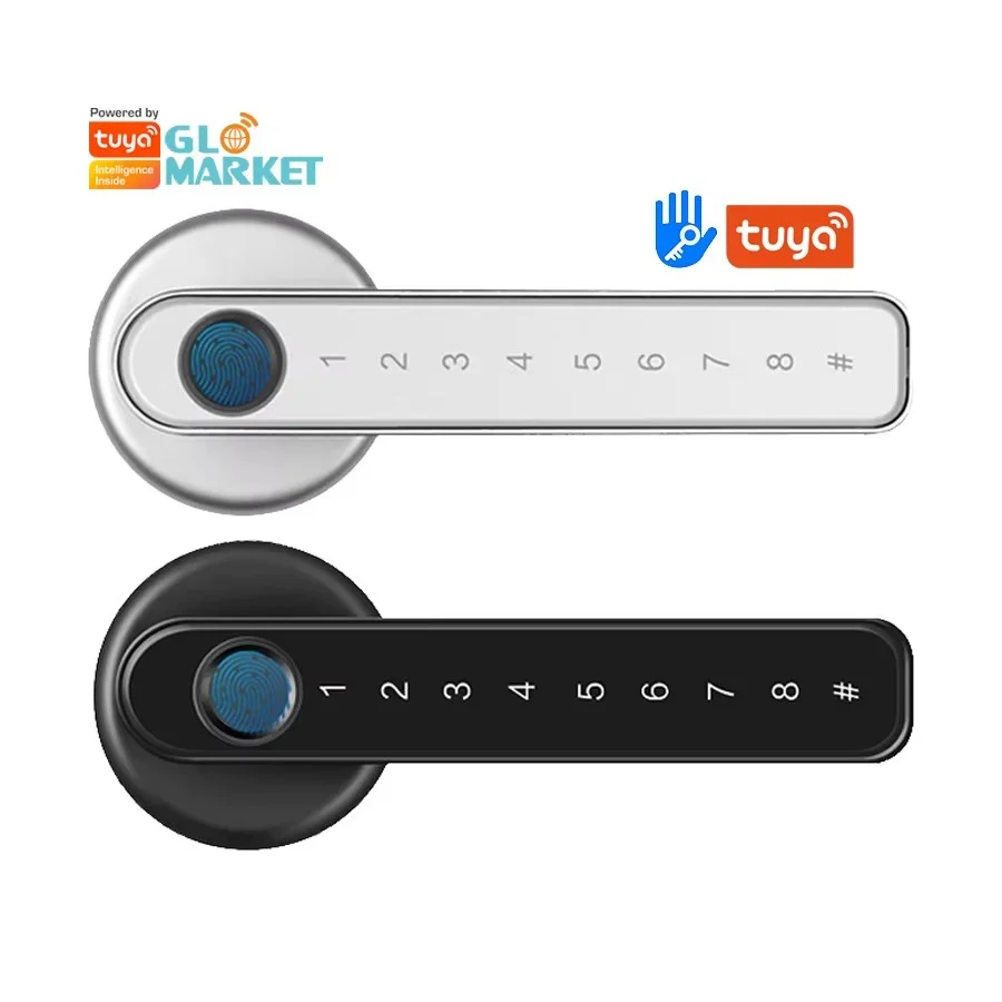 

Glomarket новый дизайн Tuya Ble пульт дистанционного управления умный дверной электронный замок дверная ручка с отпечатком пальца цифровой замок без ключа пароль