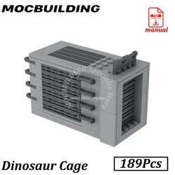 Jurassic Velociraptor Cage Dinosaur MOC Building Block Bricks Model assembly DIY Display Toys Gifts