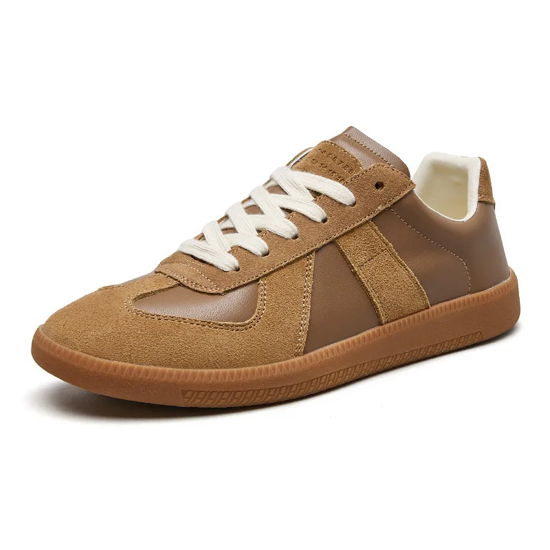 Herren Retro Wildleder Freizeitschuhe Schnürschuhe Flache Skateschuhe Bequeme Rutschfeste Sportschuhe für Männer – Detail 4