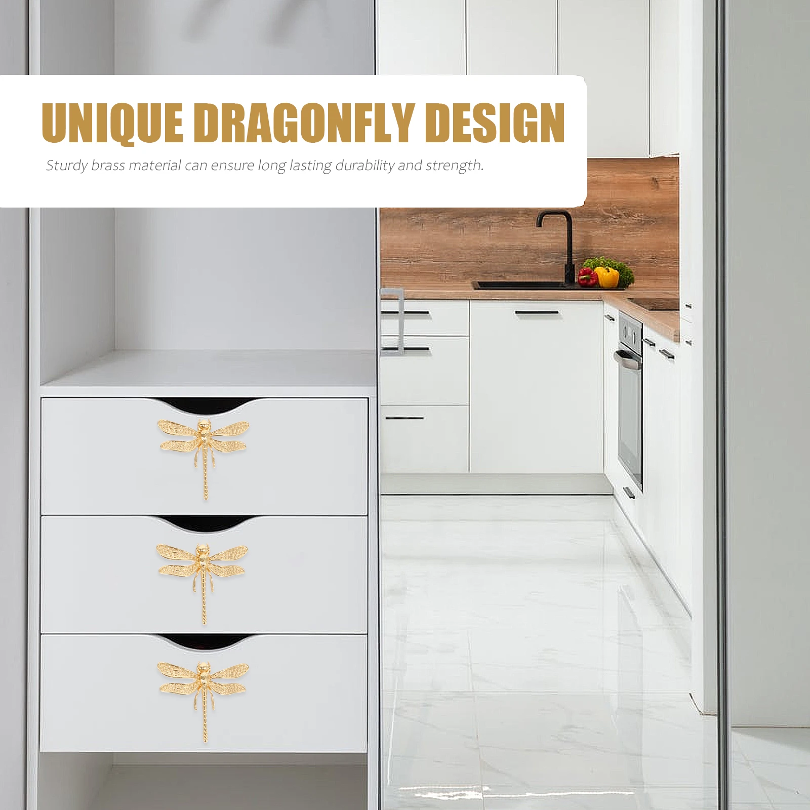 

Brass Dragonfly Cabinet Pulls H les for Drawers Wardrobes Storage Furniture Hardware Accessories Modern Knobs Door Bookcase