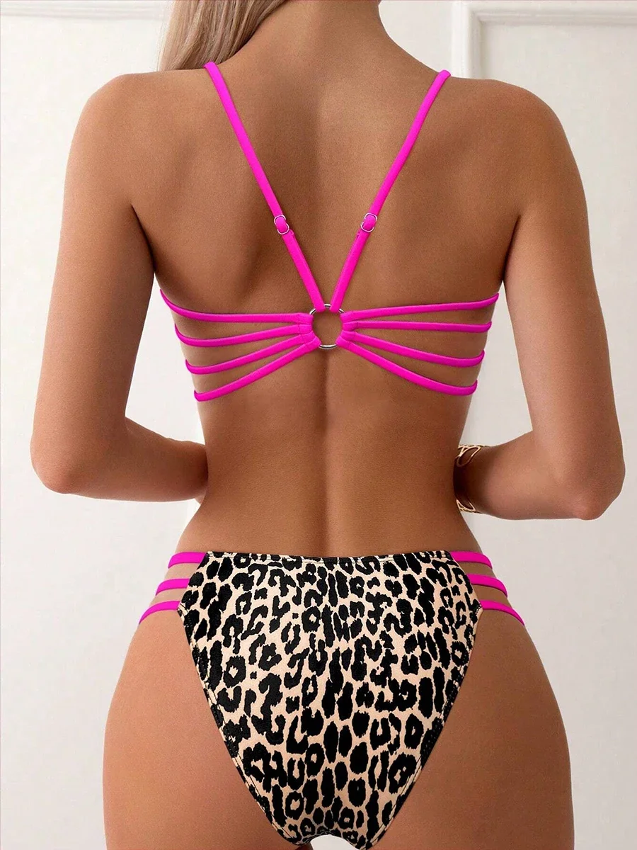 Sexy léopard Micro Bikini 2025 femmes maillot de bain maillot de bain pour femme taille haute Bikinis ensembles brésilien Bandeau vêtements de plage maillot de bain