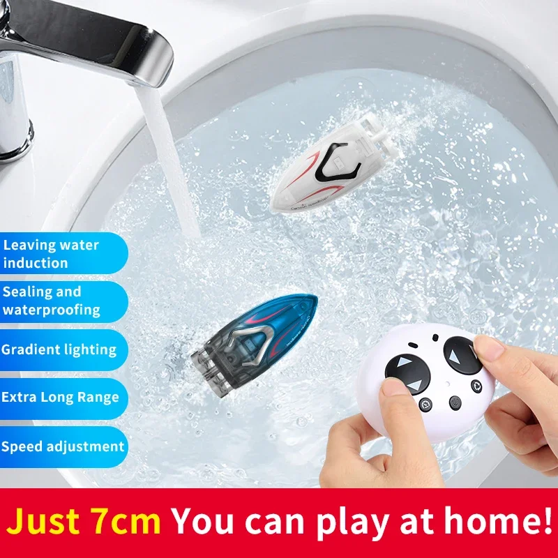 C166 Mini Stunt Remote-controlled Boat With Variable Lighting Waterproof and Charging Ship Model Toys