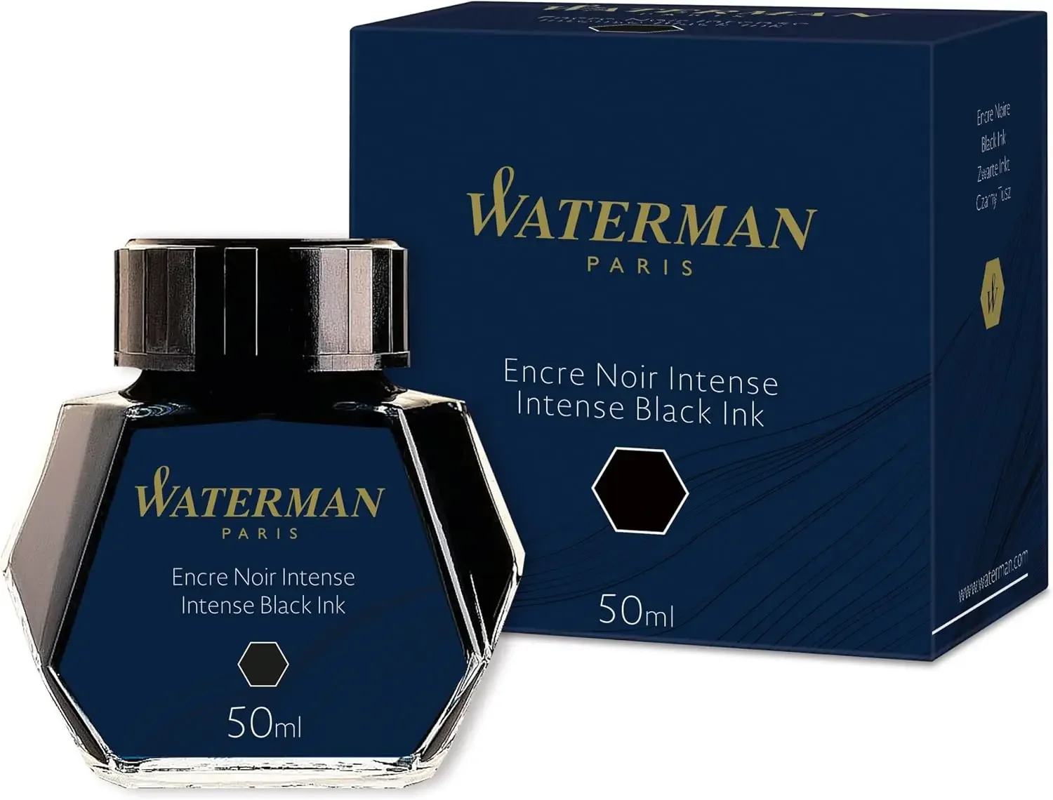 

Intense Black Fountain Pen Ink, 50ml - Premium Quality for Refillable Pens
