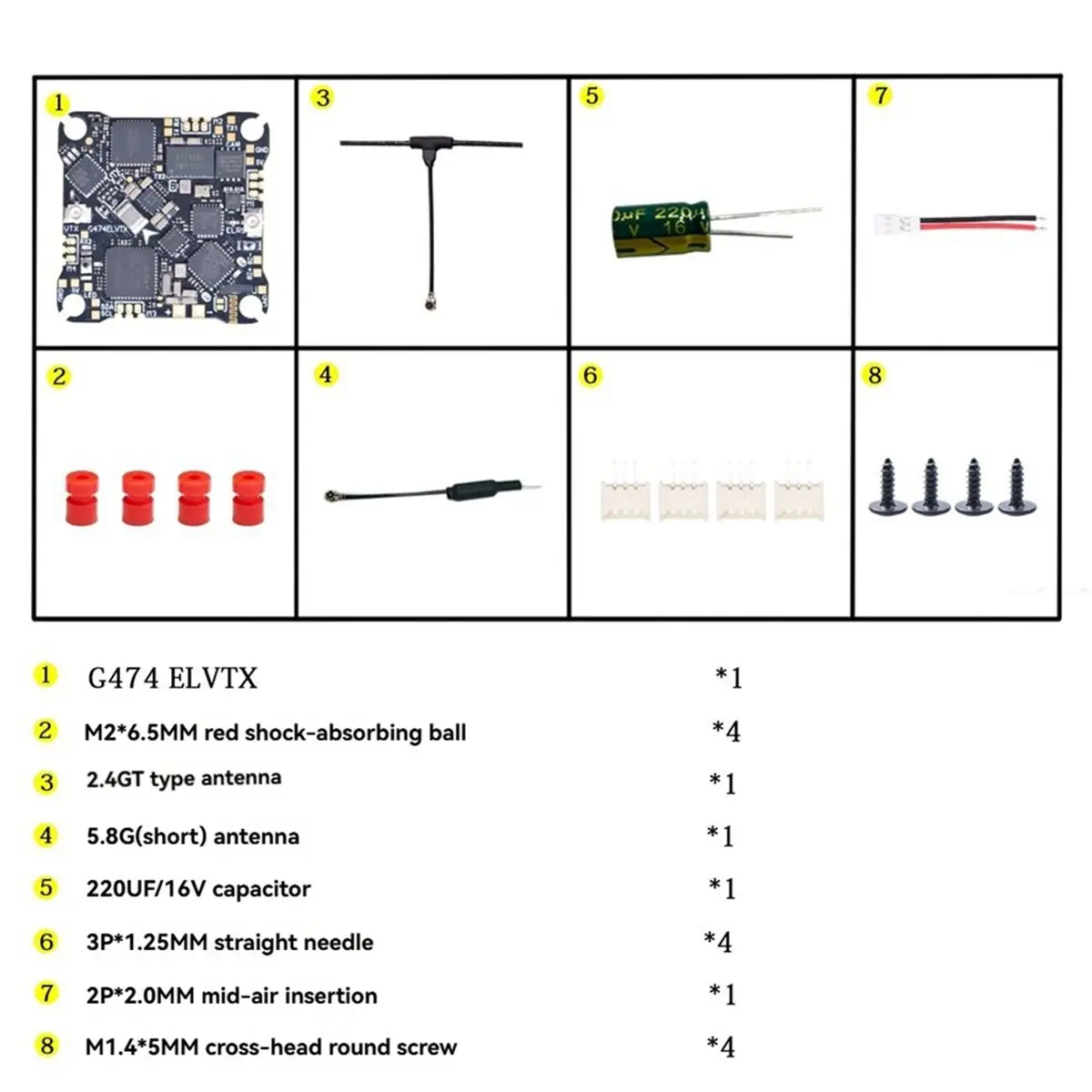 G474ELVTX AIO 12A ESC 1S-2S Built-in ELRS 2.4G Receiver 5.8G 400MW VTX 25.5x25.5MM for RC FPV Drone RC Models