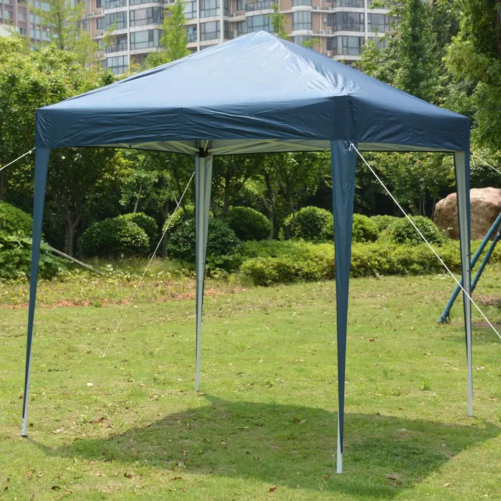 2m x 2m Waterproof Right-Angle Folding Tent - Outdoor Blue Canopy Shelter