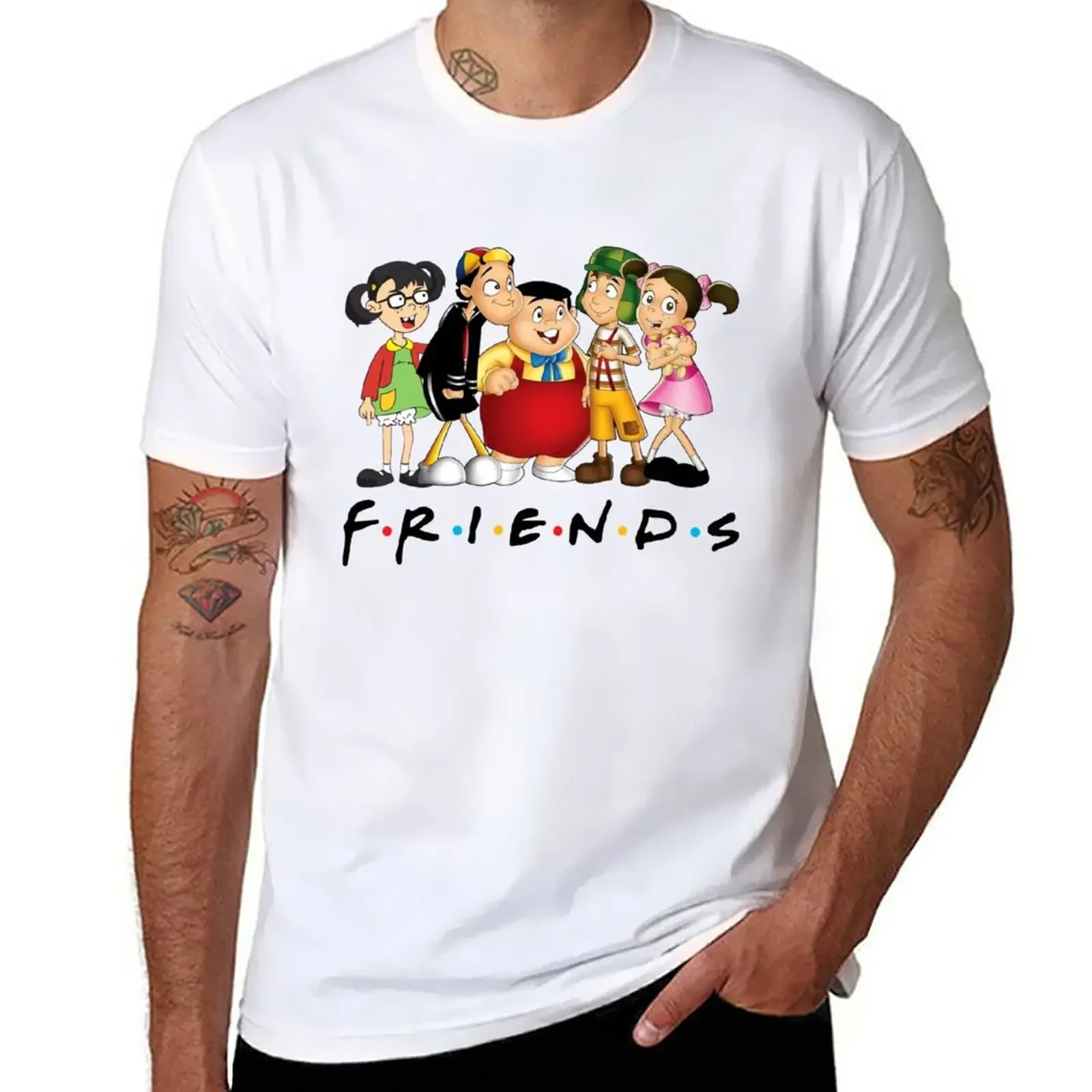 F.R.I.E.N.D.S - El Chavo del Ocho T-Shirt summer tops cute tops Aesthetic clothing quick drying t shirts for men cotton