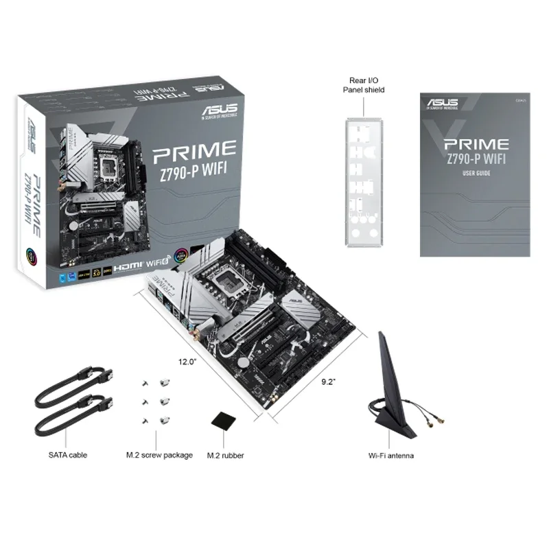 ASUS PRIME Z790-P WIFI LGA 1700 Intel 13Th&12Th Gen ATX Motherboard PCIe 5.0 DDR5 14+1 Power Stages 3X M.2 WiFi 6 Bluetooth V5.2