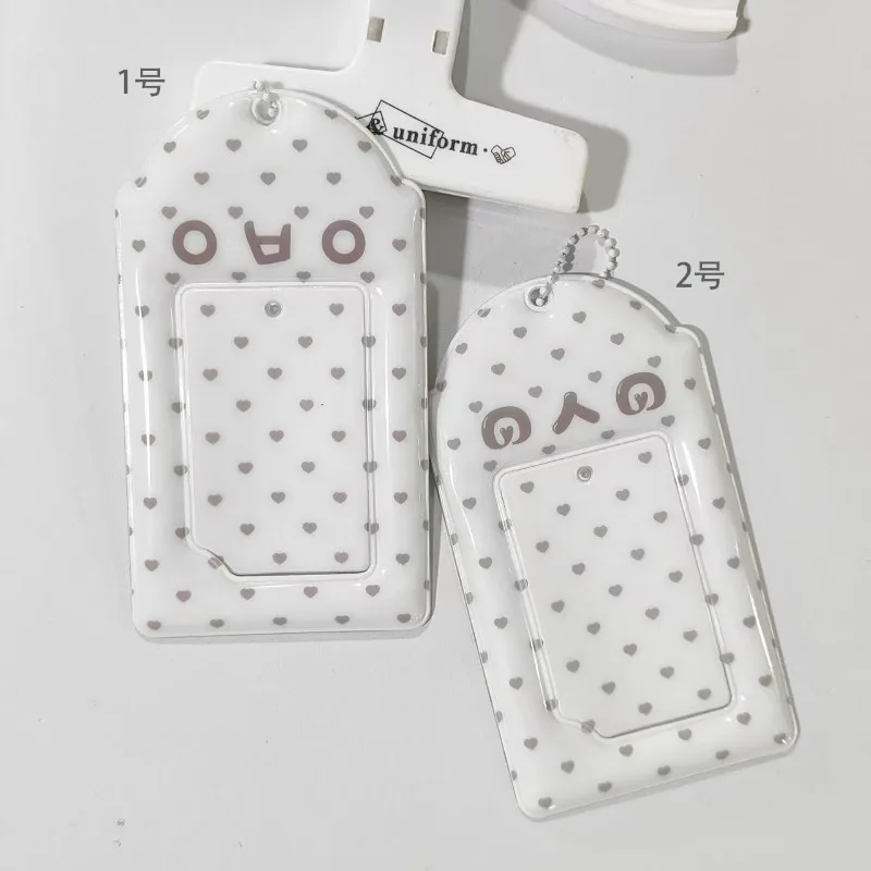 Cute 3‑Inch Photocard Holder Pendant Card Sleeve Kpop Idol Photo Protector Backpack Decor Accessory for Fans Gift