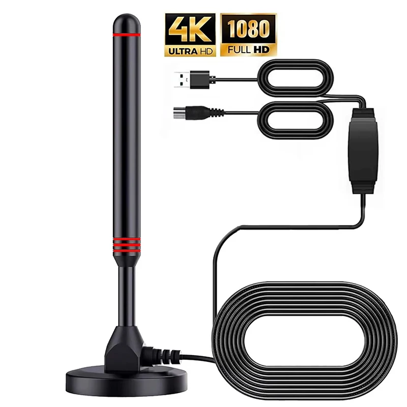 Portable HD Digital TV Antenna Indoor Base 200 Miles Ultra HD TV Repair Tool For Desktop Travel Repair And Storage Daily Use Kit