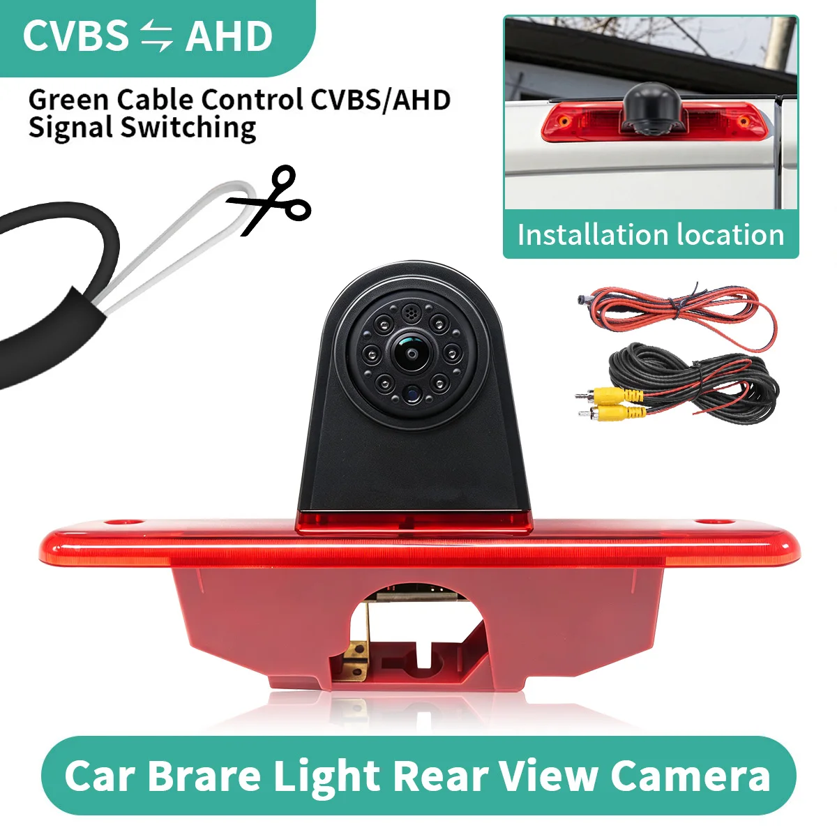 AHD Car Brake Light Rear View Backup Camera Waterrpoof  Night Vision For Citroen Jumpy Peugeot Expert Toyota Proace 2007-2016