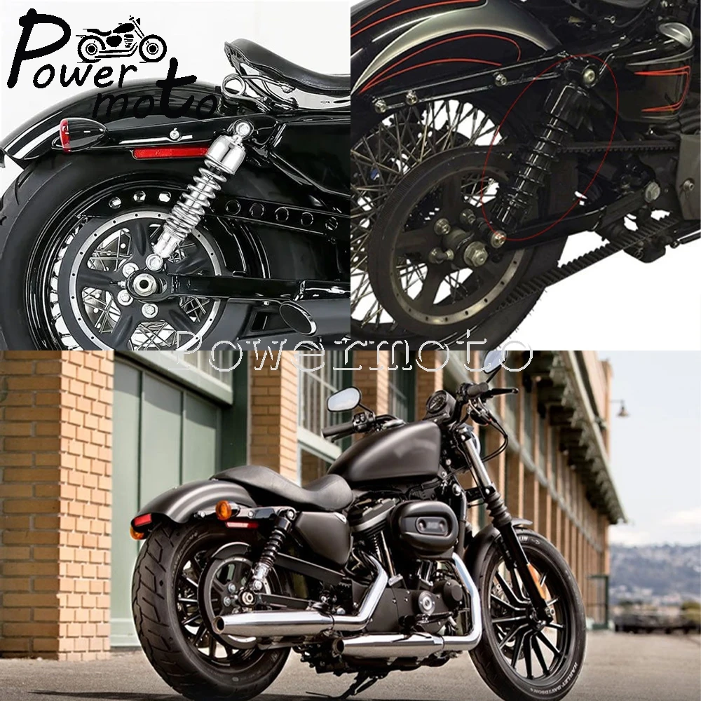 For Harley Sportster 883 1200 XL883 XL1200 Touring Chrome/Black Motorcycles Rear Shocks Absorbers Suspension 325 MM Accessories view 6