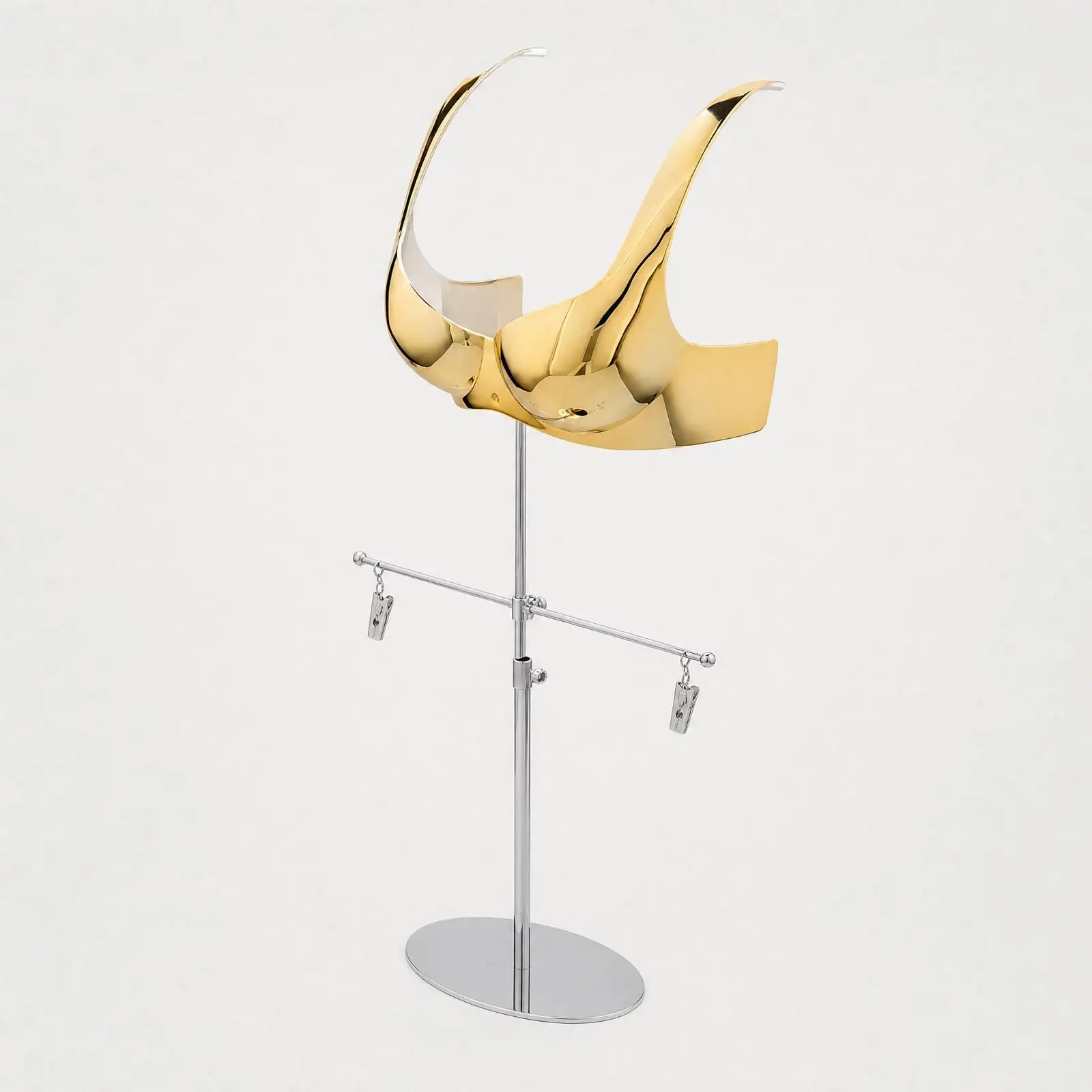 Lingerie Mannequin with Hanging Hooks Tool Assembly Bra-Shaped Torso No-Tool to Assemble Half-Upper Form Mannequin for Retail