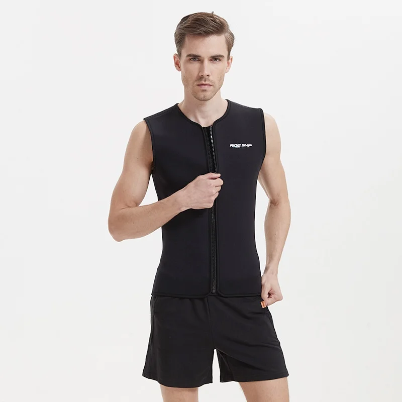 

STLF 3mm Thermal Waistcoat for Snorkeling & Diving Sleeveless Water Sports Wetsuit with Front Logo for Swimming & Drifting