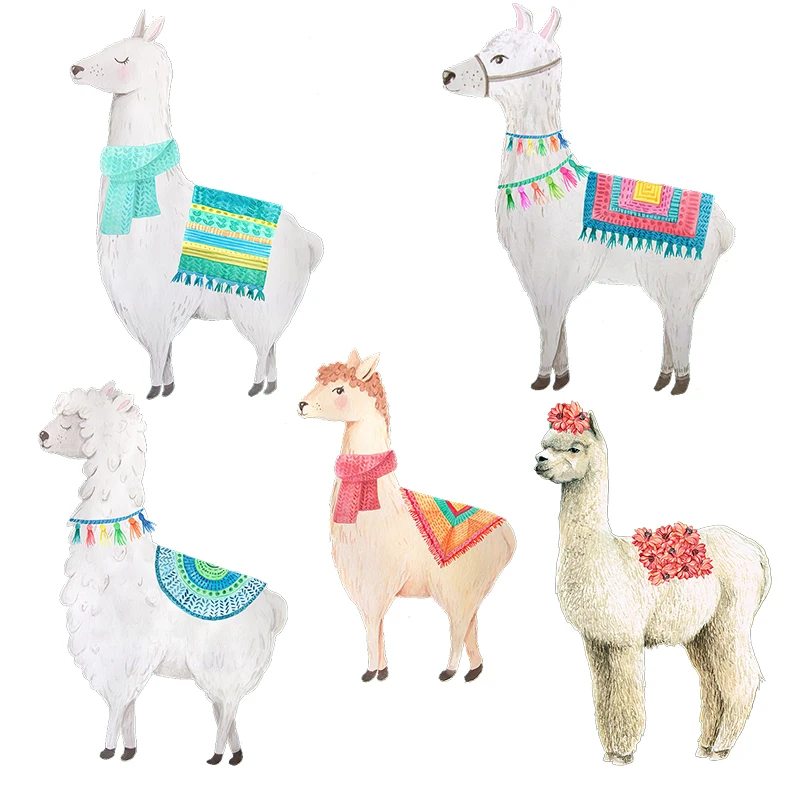 Three Ratels CX59 Cute Alpaca animal sticker home decoration wall sticker