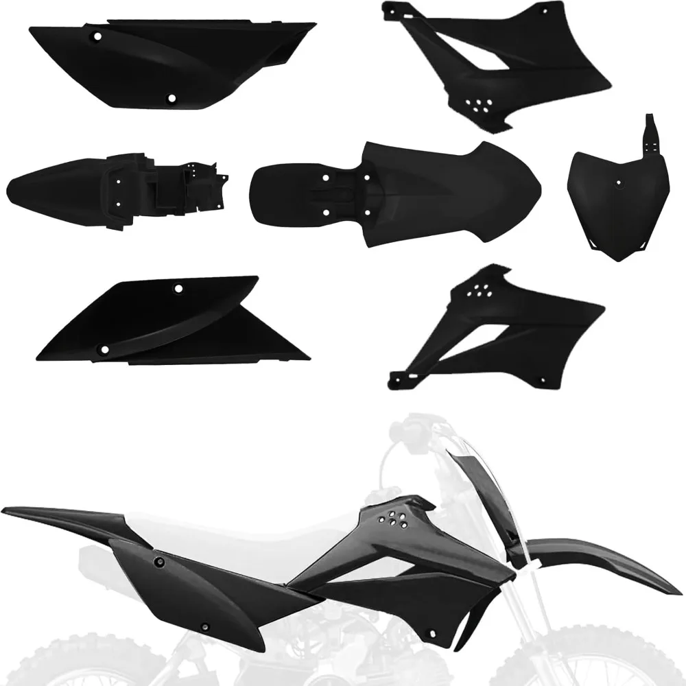 

Dirt Bike Fairing Body Kit Full Plastic Set with Number Plate Mudguard for KLX110 110L Pit Bike