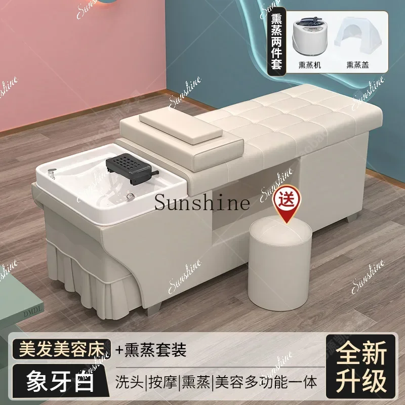 Thai hair salon barber shop special shampoo bed constant temperature water circulation fumigation  TF
