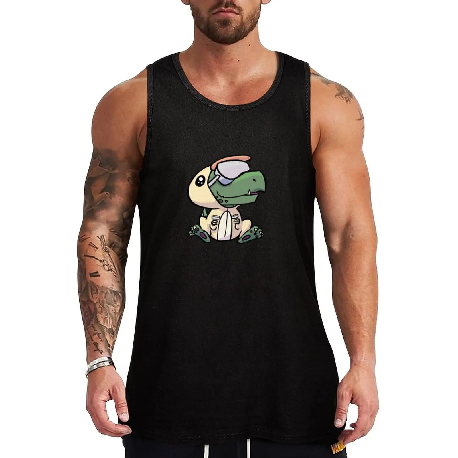 Lil Boomer in XP duck onesie Tank Top Summer Print Tank Top Beach Graphic Sleeveless Top