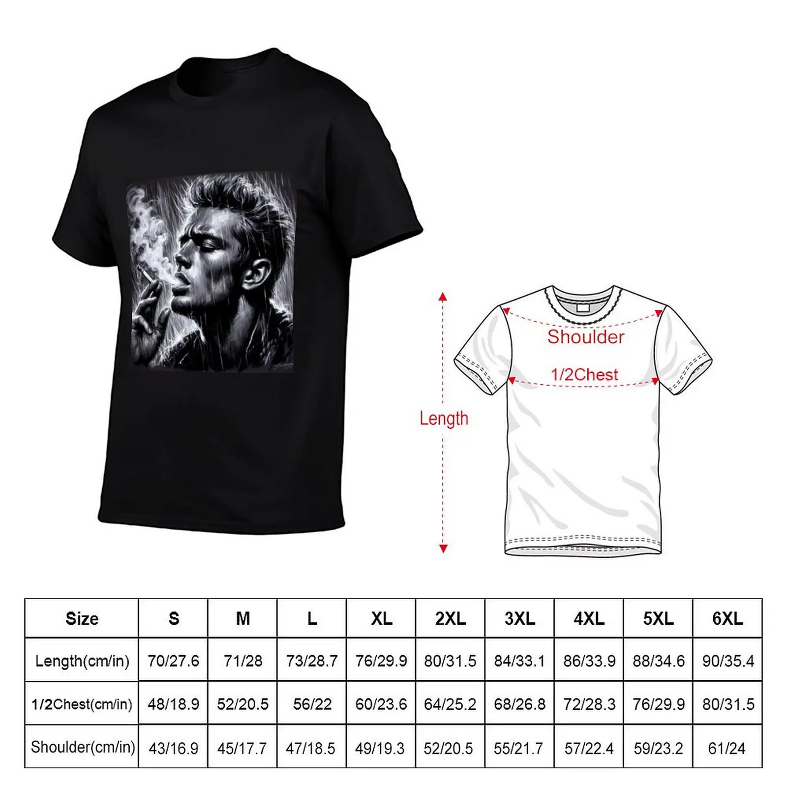 James Dean Vintage T-Shirt graphic t shirt vintage anime figures Men's t-shirts