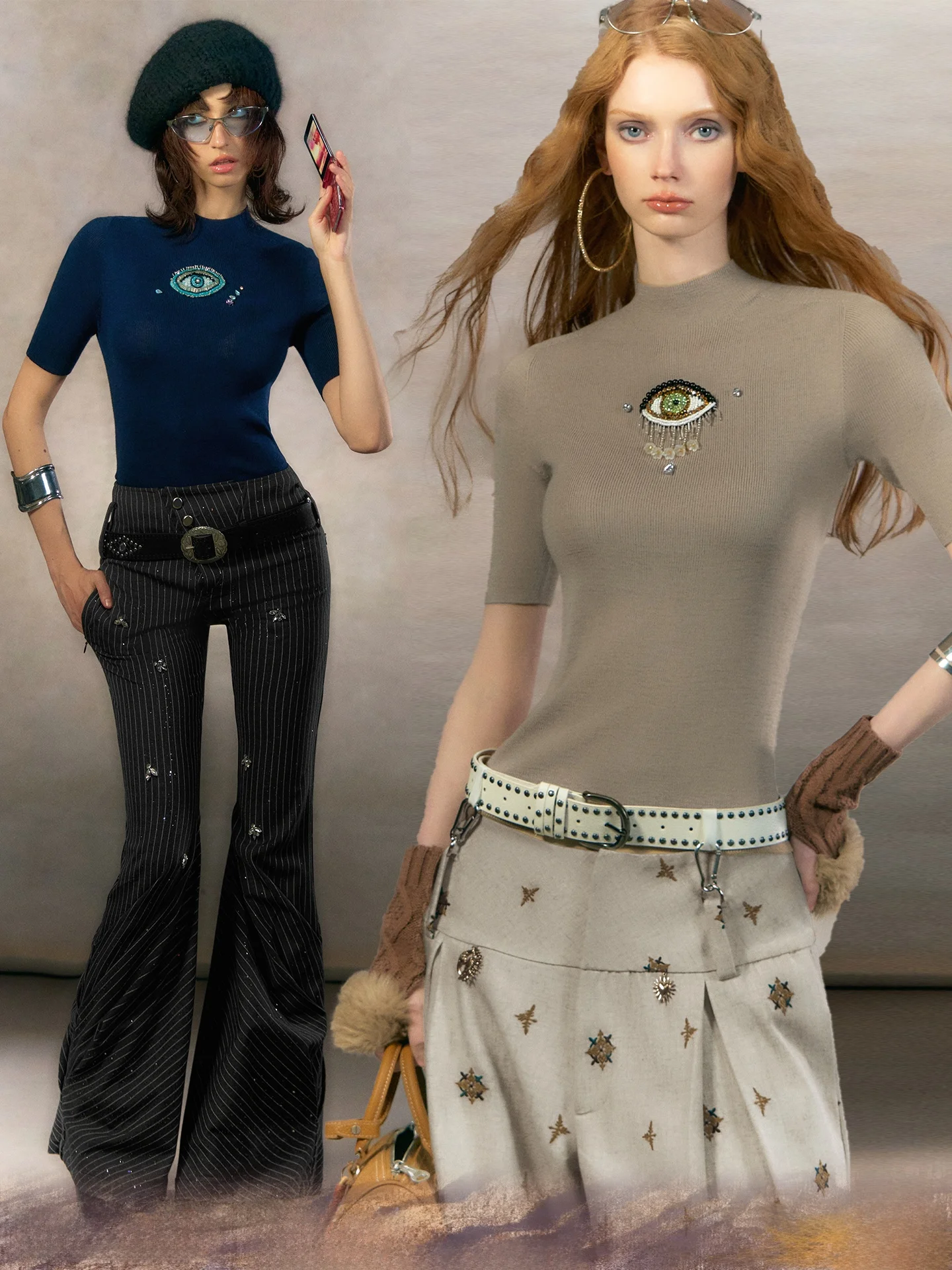 

OfAkiva Sl Inteated Knitted Top mid Sve f High Collar Base Layer irt Casual Sle Women's Faion Knitwear