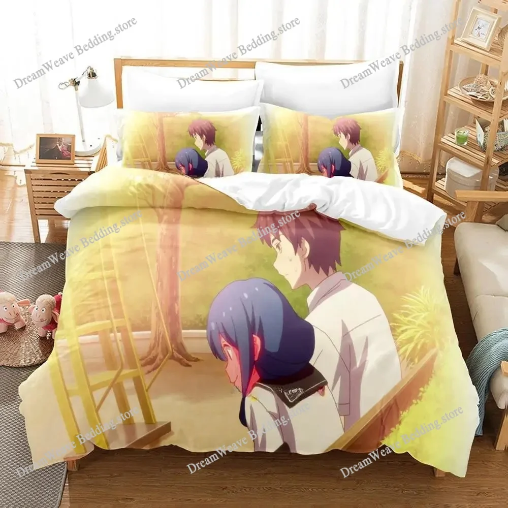 

Tsurezure Children Bedding Set Single Twin Full Queen King Size Bed Set Adult Kid Bedroom Duvetcover Sets 3D Anime Bed Sheet Set
