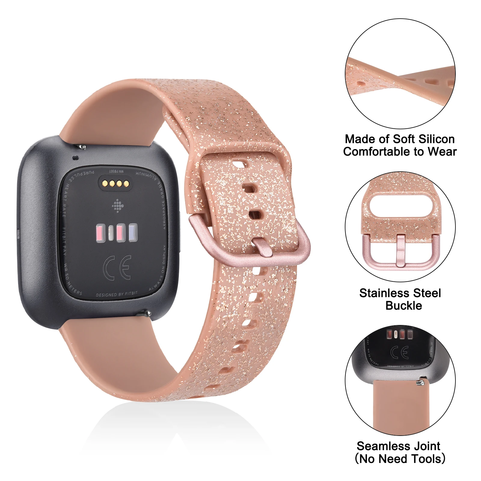 New Strap For Fitbit Versa 2/Versa Band Silicone Watch Band Wristband Waterproof Bracelet For Fitbit Versa Lite Band Replacement