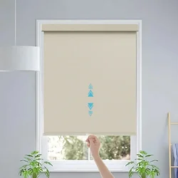 Customize High Quality Beige Color Manual Cordless Roller Blinds For Windows