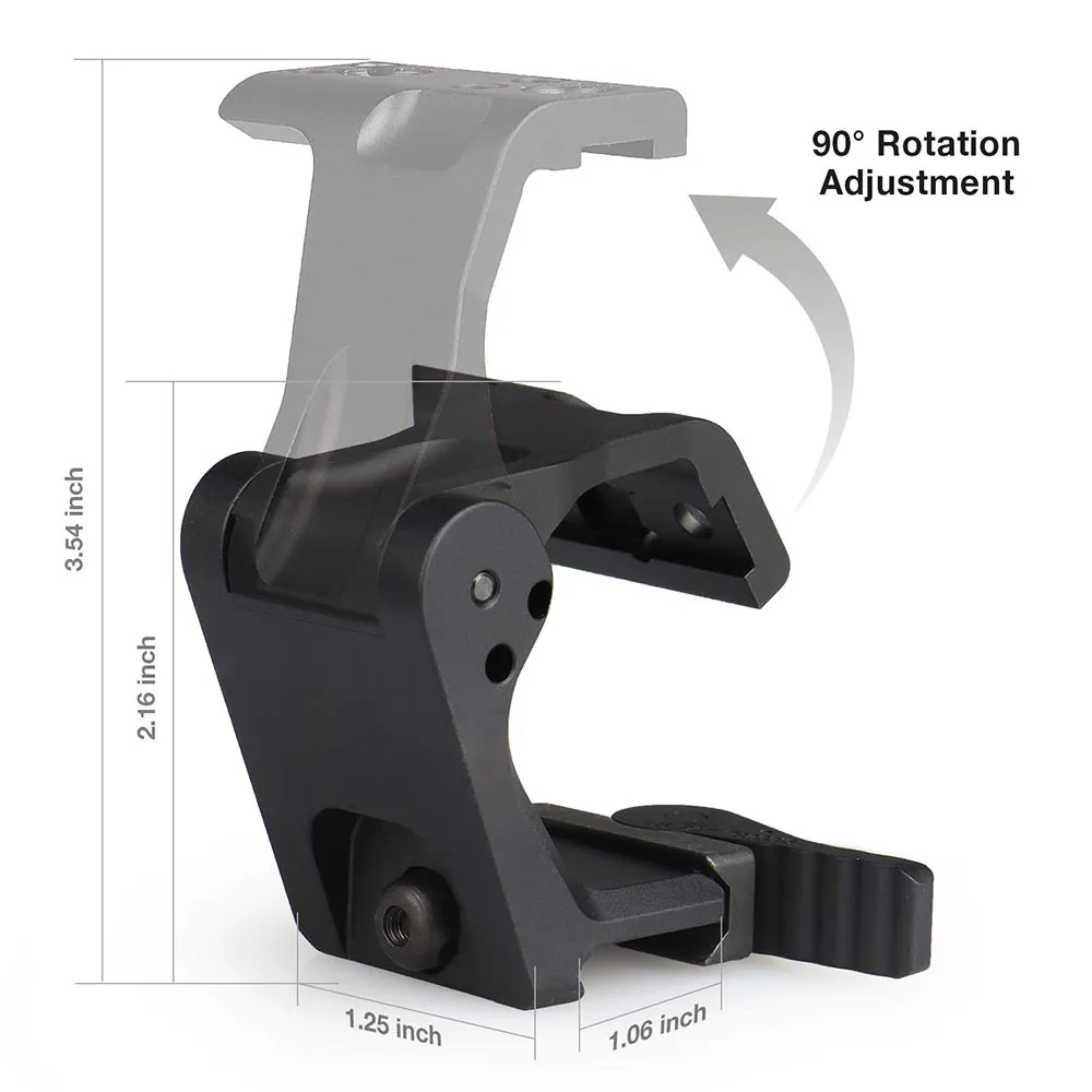 Tactical Outdoor 90° Rotation Adjustable G43 G33 Mirror 558 Universal Bracket Mount