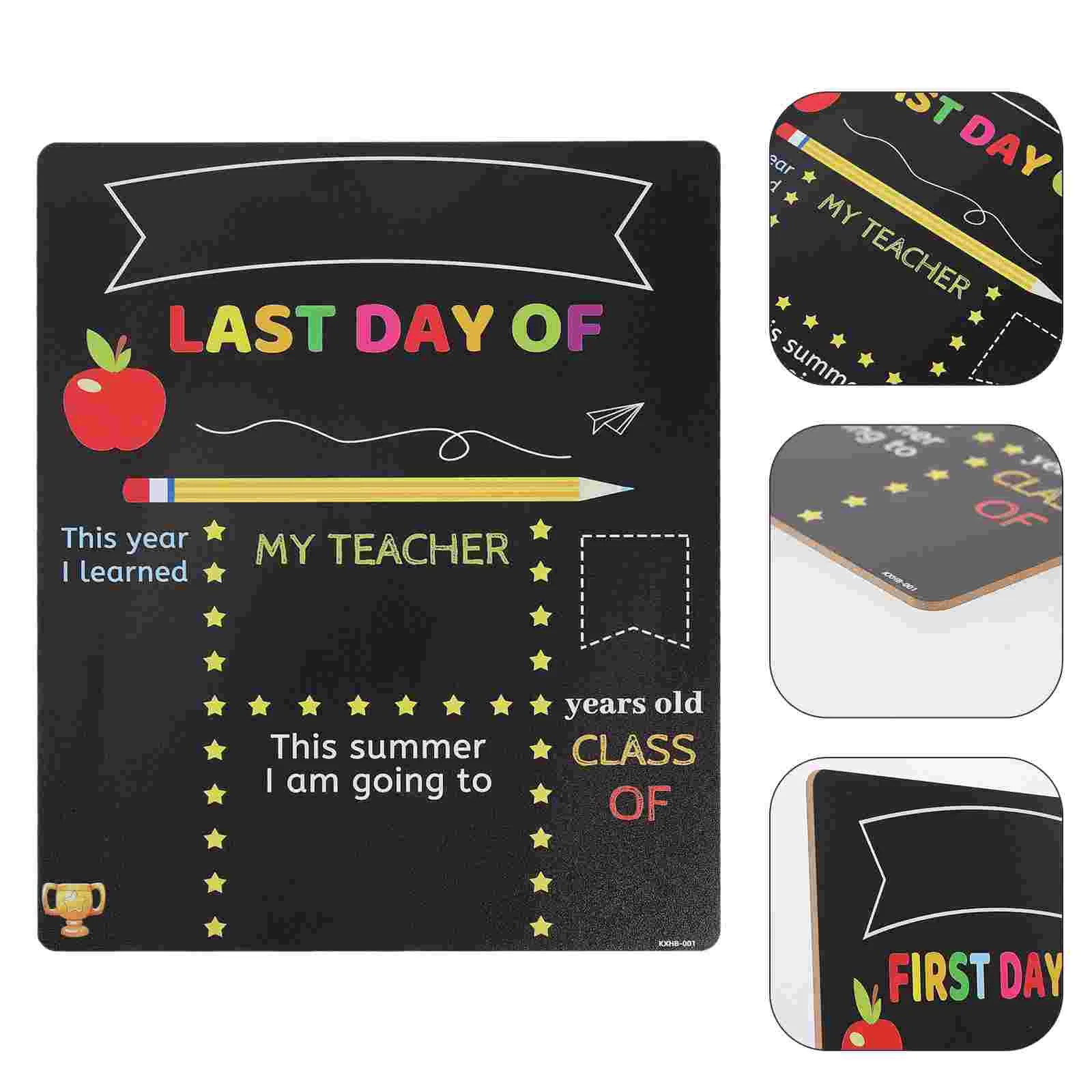 Multi-function School Board Double-sided Erasable Chalkboard Cartoon Sign Child
