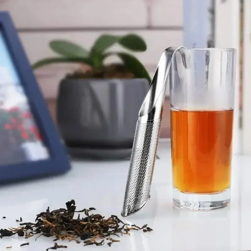 Stainless Steel Strainer Tea Infuser Telescopic Design Holder Tool Tea Spoon Infuser Filter Kitchen Tea Strainer Kitchen Tools