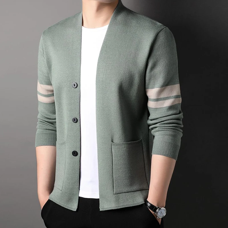 Autumn Winter Male Korean Fashion Loose Casual All-match Cardigans Top Hombre Comfortable All-match Knitted Coat Thick Jacket