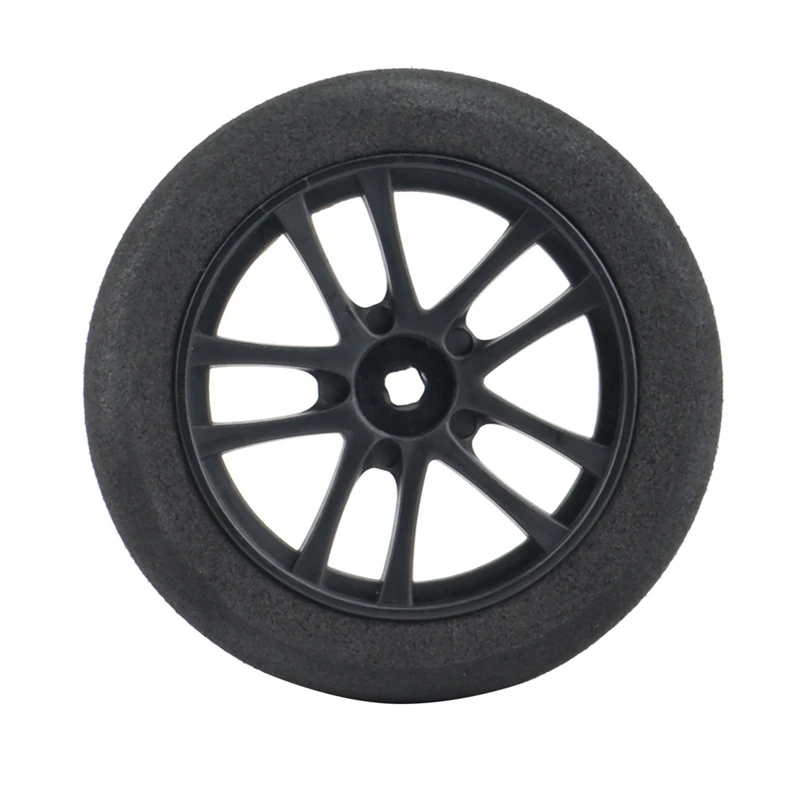 4Pcs 65mm Sponge Tires Foam Wheel Tyres Anti-Skid Silent for 1/10 RC On-Road Racing Car TT01 TT02 TA06 D4 [A17I Toy]