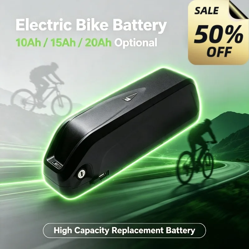 For Hailong Mountain Bicycle Modified Scooter 10/15/20Ah Ternary Lithium Battery Pack PC+ABS Shell E‑Bike Replacement Battery