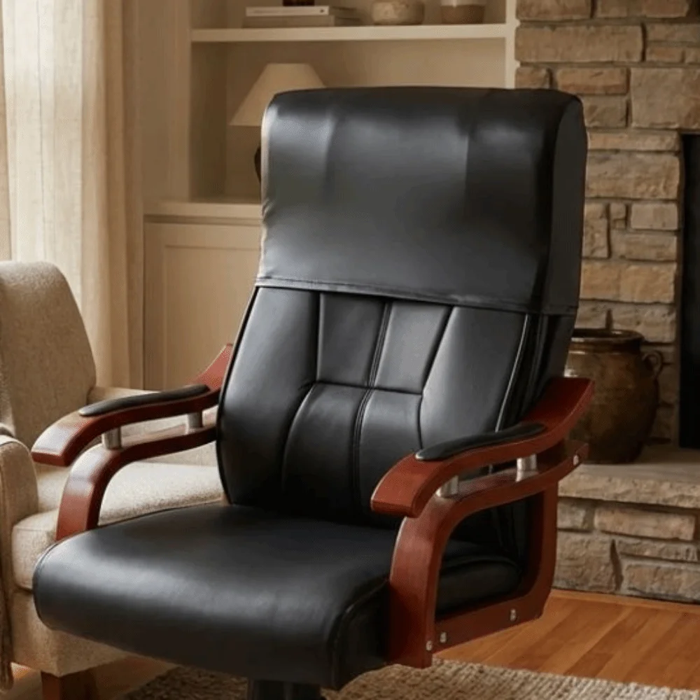 

Waterproof Chair Back Cover Dust-proof High Elasticity Backrest Protector Breathable Leather Headrest Cover Recliner Chair