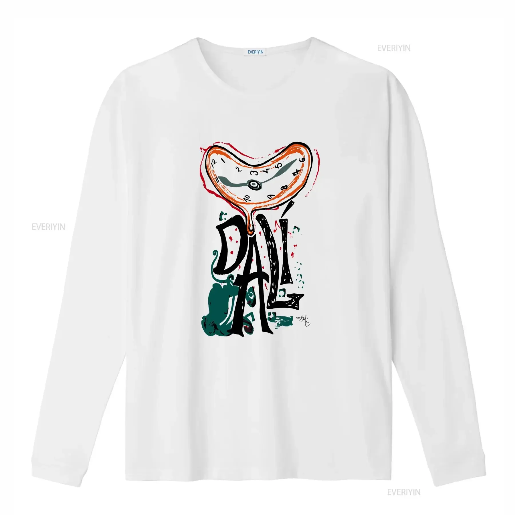 90's Salvador Dali Clock Artwork T Shirt vintage Washed Stretched Soft Slightly graphic Breathable Comfortable designer clothes