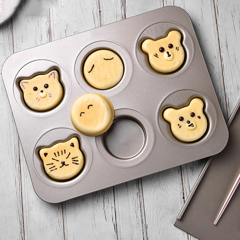 

Cartoon Muffin Baking Mold Non-Stick Carbon Steel Cake Mold DIY Biscuit Candy Decoration Mould Baking Accessories Bakery Tools