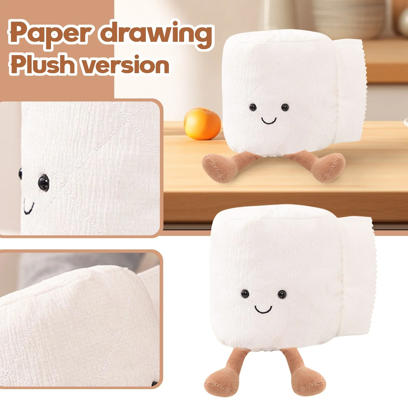 

Adorable Funny Toilet Paper Plush Perfect Decorative Gift Ornaments for Home and Office Decor