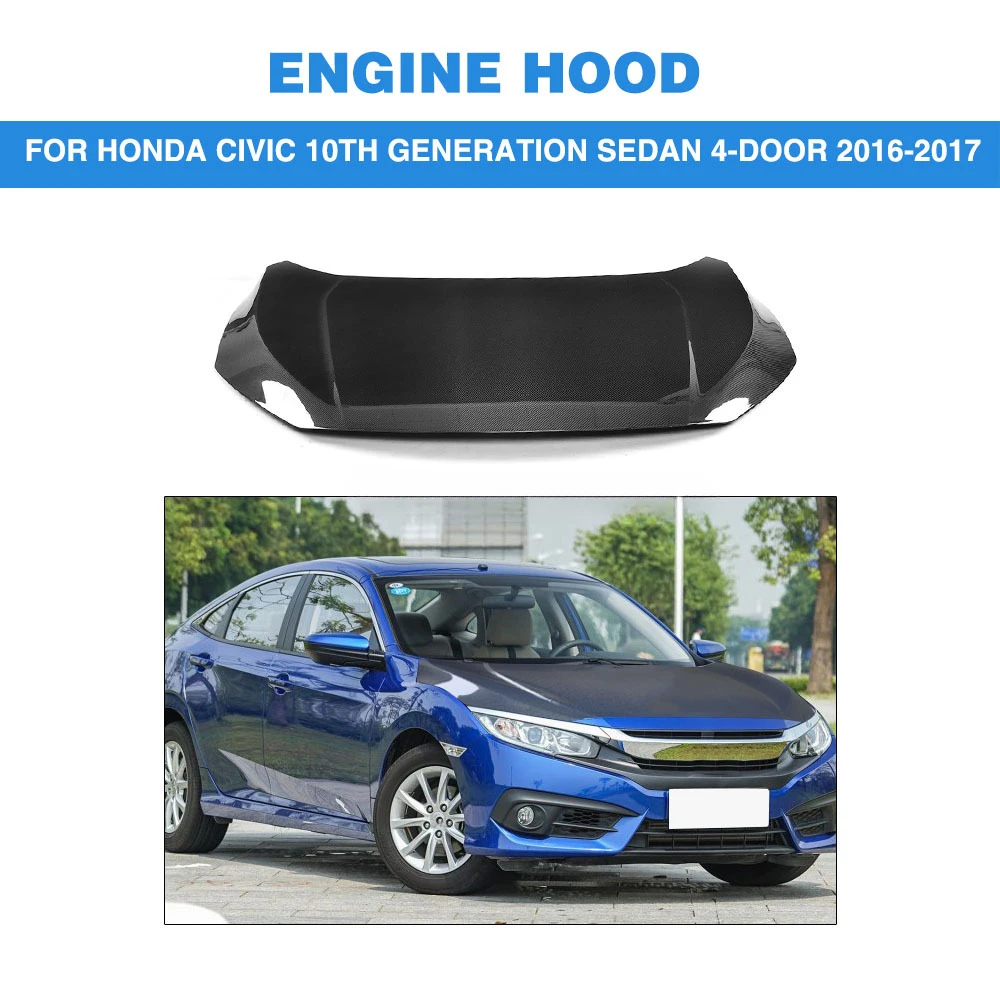 2016 Carbon Fiber Engine Bonnet Hood for Honda Civic 10th 16-17