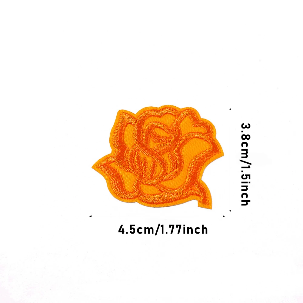 23Pcs Rose Embroidery Patches Iron on Sew on Applique Flower Patches Clothing Repair Decorative Stickers for Clothes DIY Crafts
