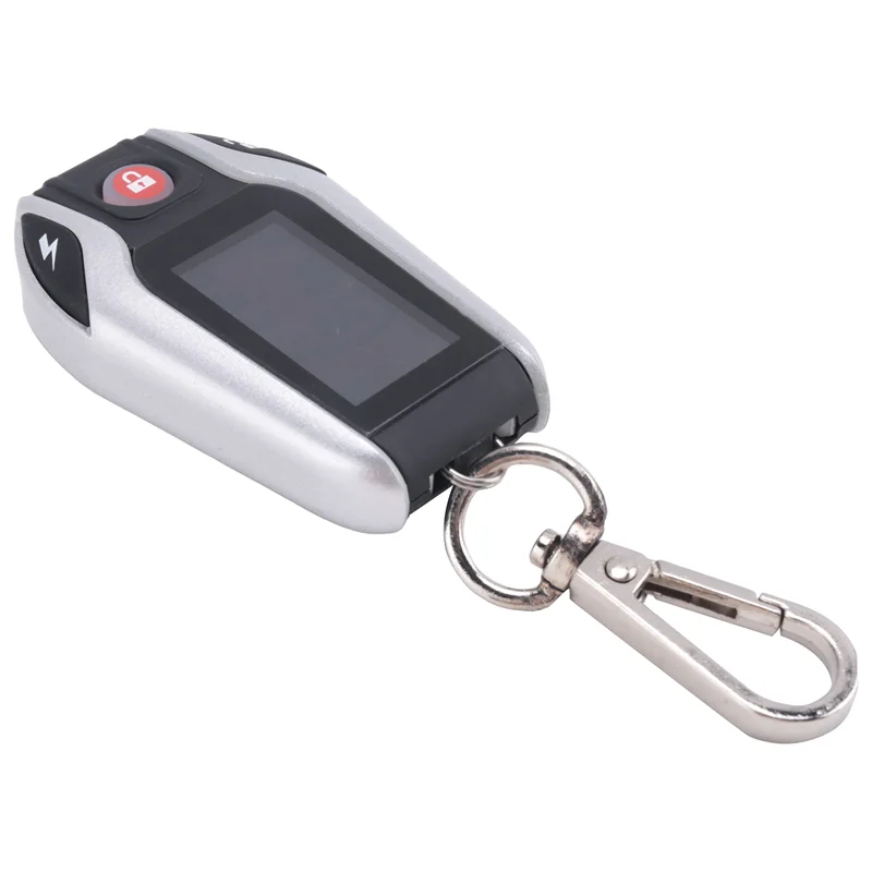 

LCD Motorcycle Alarm Auto Lock/Unlock Security System Two Anti-Theft Alarms Keyless Engine Start,Tire Pressure Monitor Durable