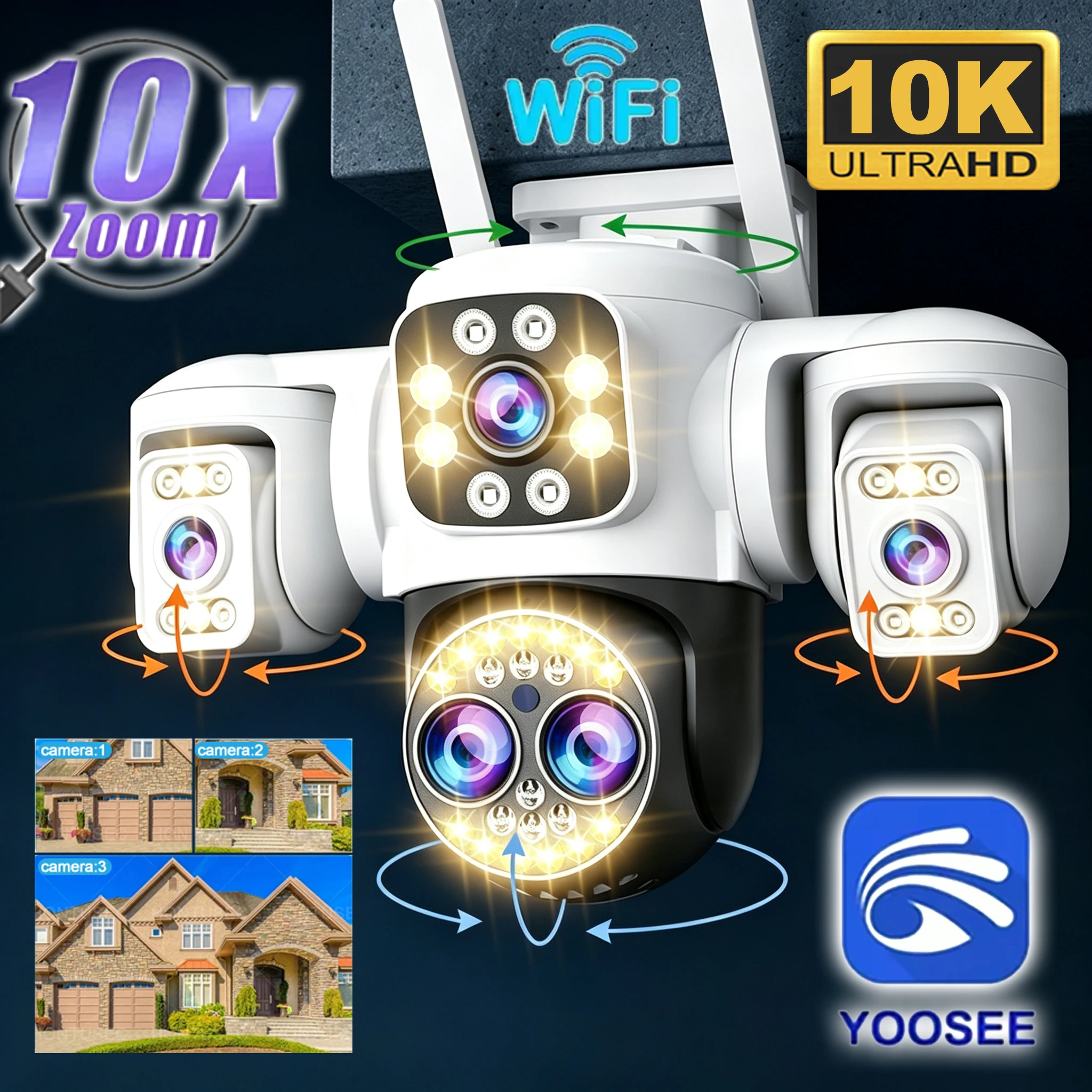 20mp-10k-wifi-security-camera-outdoor-four-lens-triple-screen-10x-zoom-360°-ptz-cctv-ai-surveillance-waterproof-camera-yoosee