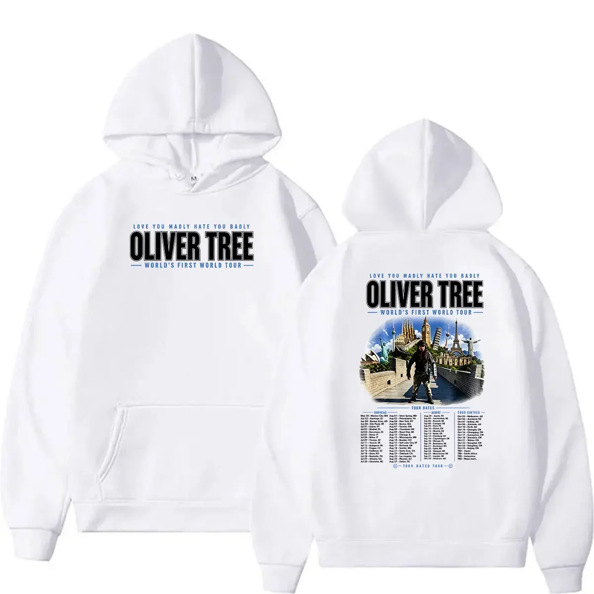 Customization Oliver Tree Love You Madly Hate You Badly World’s First World Tour 2026 Hoodie Men's Long Sleeve Fashion Oversized