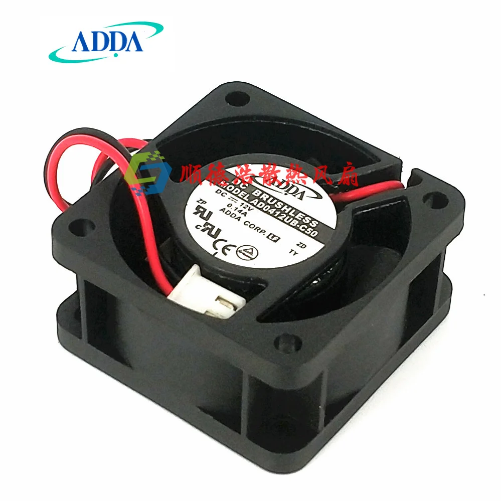 

ADDA AD0412UB-C50 DC 12V 0.14A 40x40x20mm 2-Wire Server Cooling Fan