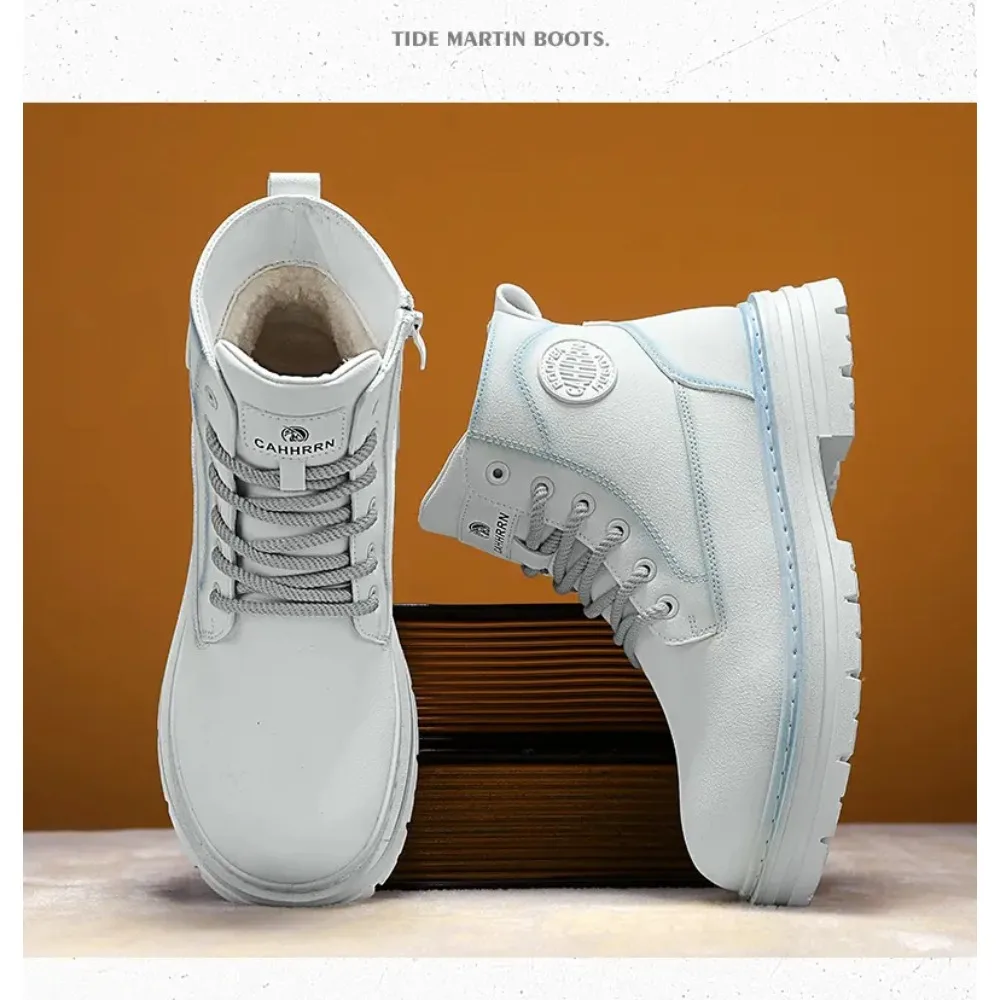 

Men's High-top Boots, High-quality Vintage Leather Shoes, Fashionable Outdoor Sports Shoes, Men's Lace-up Anti-slip Ankle Boots