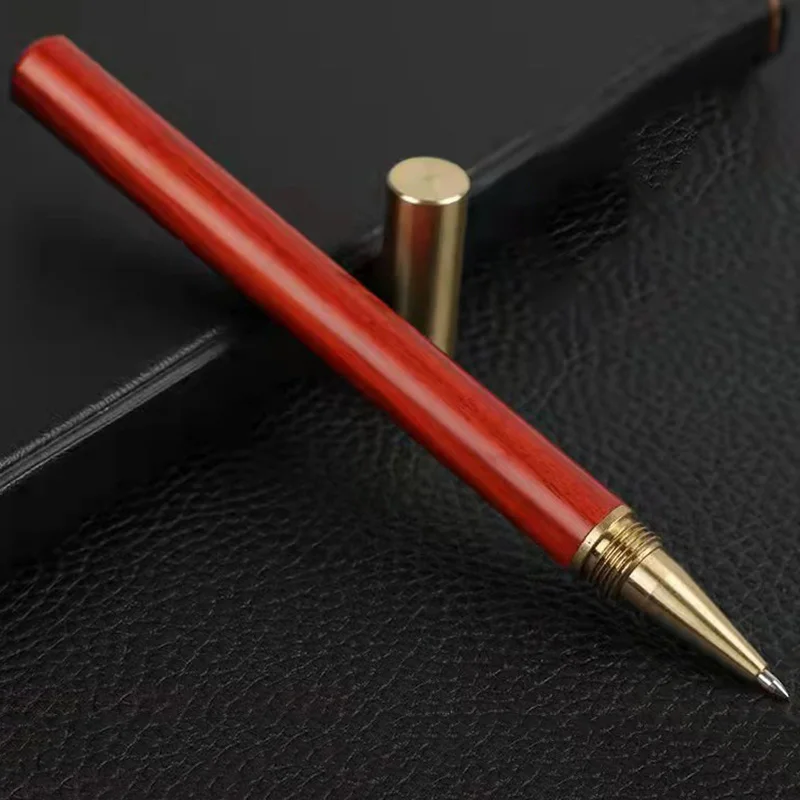 Metal Signature Pen Business Teachers'Day Gift Redwood Brass Ball Pen Vintage Sandalwood Neutral Pen