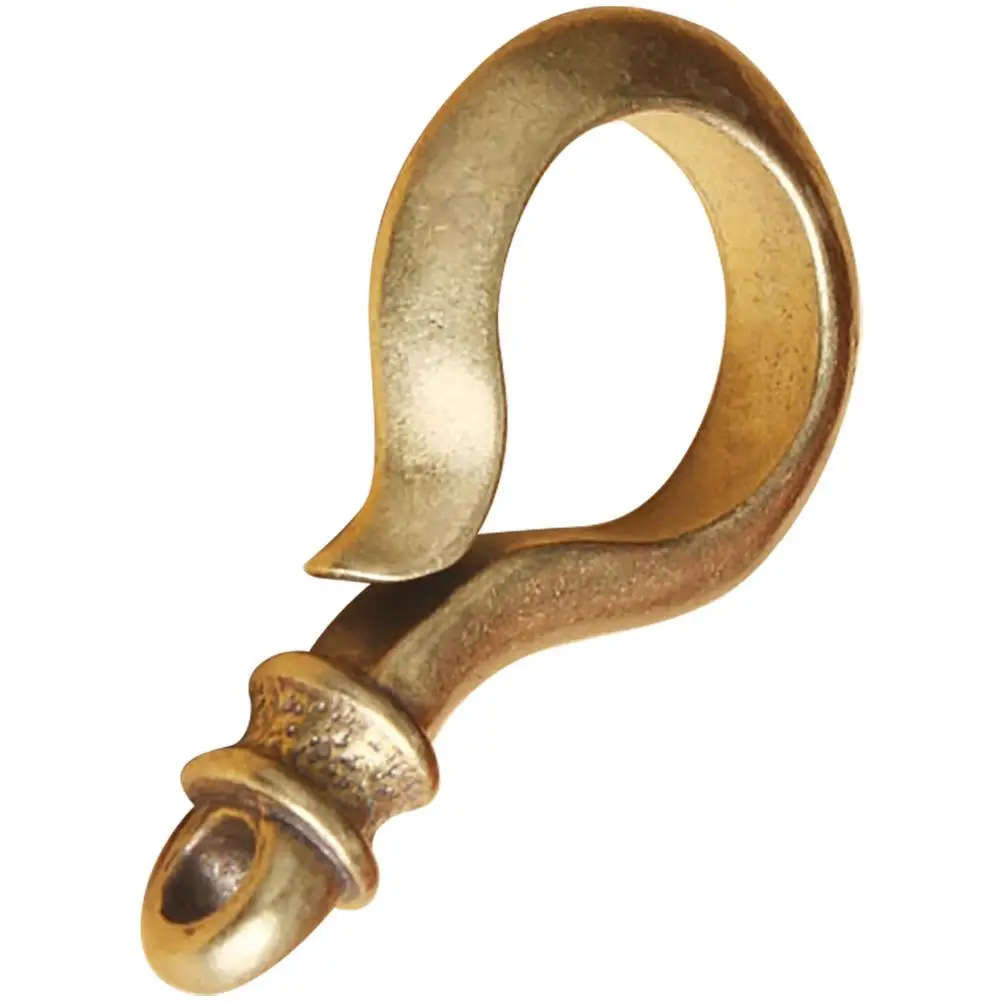 

Brass Keychain Hooks Keyring Pendants Vintage Buckle Craft Decorative Shaped Metal Hook For Keys Belts Long Use Durable Round