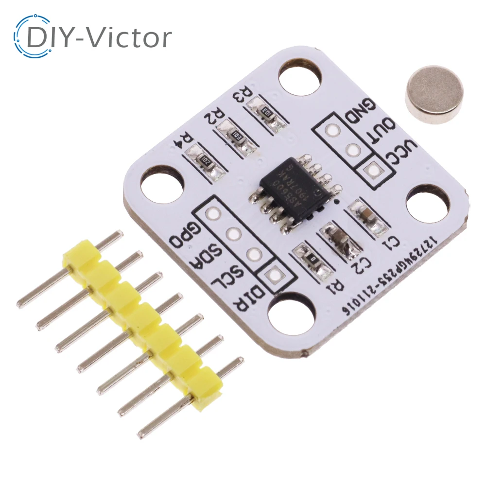 Imagem -03 - Encoder Magnético 12bit 3.3v Alta Precisão Magnética Indução Ângulo Medição Módulo Sensor Pcs As5600